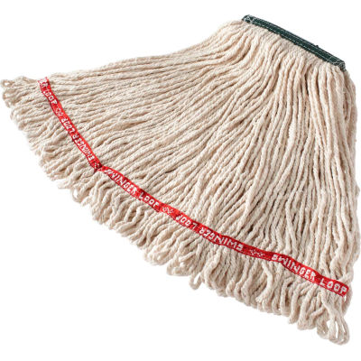 Rubbermaid® Medium Swinger Loop Cotton/Synthetic Wet Mop W/ 1" Headband - FGC11206WH00 - Pkg Qty 6