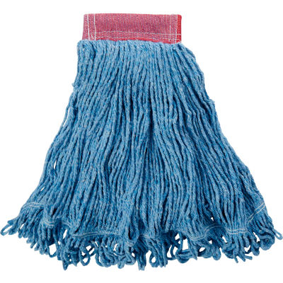 Rubbermaid® Large Super Stitch Cotton/Synthetic Wet Mop W/ 5" Headband - FGD25306BL00 - Pkg Qty 6