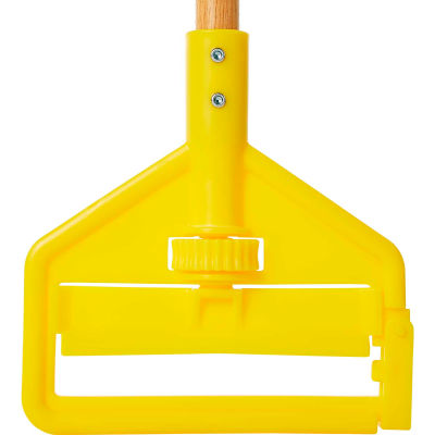 Rubbermaid® 60" Invader Side Gate Wood Mop Handle, Yellow - FGH116000000 - Pkg Qty 12