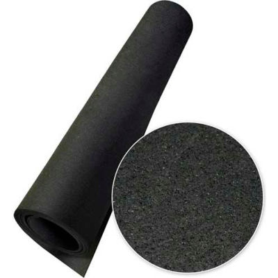 Rubber-Cal Elephant Bark Rubber Flooring Rolls 1/4" Thick 4' x 10' Black