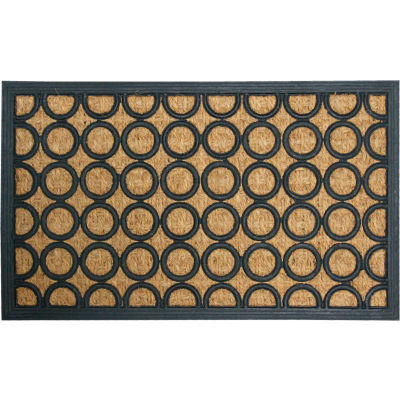 Rubber-Cal Tranquil Pattern Coir Door Mat 5/8" Thick 1.5' x 2.5'