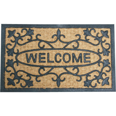 Rubber-Cal Welcome To Our House Coir Door Mat 5/8" Thick 1.5' x 2.5'