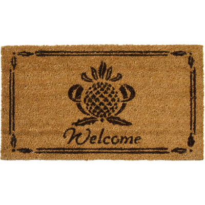 Rubber-Cal Pineapple Coir Door Mat 5/8" Thick 1.5' x 2.5'