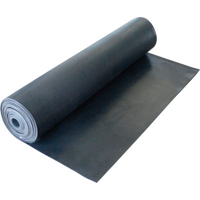 Rubber-Cal Cloth Inserted SBR - Rubber Sheet 1/16" Thick 3' x 20' Black