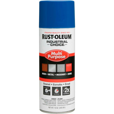 Rust-Oleum Industrial 1600 System General Purpose Enamel Aerosol, True Blue, 12 oz. - 1626830 - Pkg Qty 6