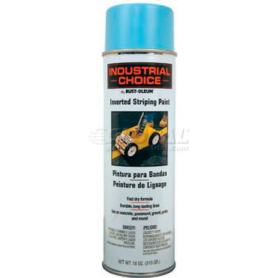 Rust-Oleum S1600 System Inverted Striping Paint Aerosol, Blue - Pkg Qty 6
