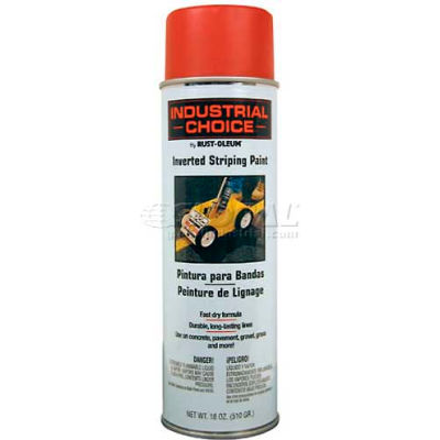 Rust-Oleum S1600 System Inverted Striping Paint Aerosol, Red - Pkg Qty 6