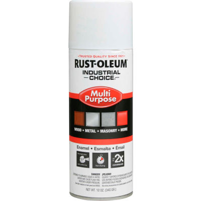 Rust-Oleum Industrial 1600 System General Purpose Enamel Aerosol, Glossy White, 12 oz. - 1692830 - Pkg Qty 6