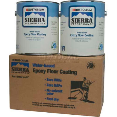 Rust-Oleum S40 System 0 VOC Water-Based Epoxy Floor Coating, Gloss WH Pastel Base Gal Can - 208060 - Pkg Qty 2