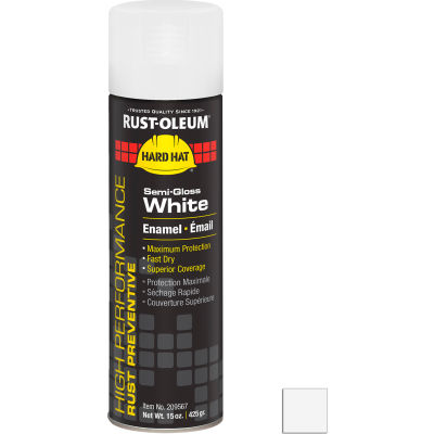 Rust-Oleum High Performance V2100 Rust Preventive Enamel Aerosol, Semi-Gloss White, 15 oz.- 209567 - Pkg Qty 6