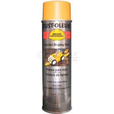 Rust-Oleum 2300 System Inverted Striping Paint Aerosol, Yellow - Pkg Qty 6