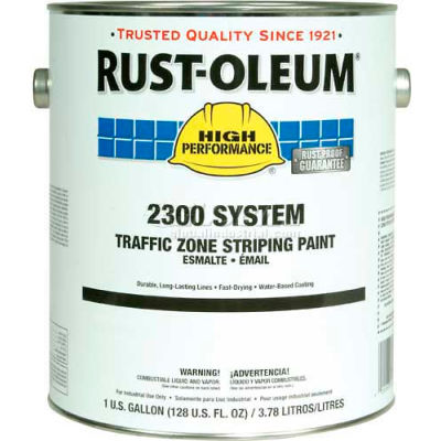 Rust-Oleum 2300 System <100 Voc Traffic Zone Striping Paint, White, 1 Gallon - Pkg Qty 2