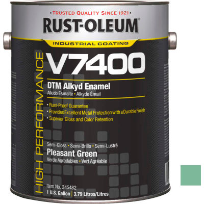 Rust-Oleum V7400 Series <340 VOC DTM Alkyd Enamel, Sg Pleasant Green Gallon Can - 245482 - Pkg Qty 2