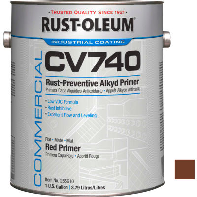Rust-Oleum Comm Cv740 <100 VOC DTM Alkyd Enamel RustPrev MaintPaint, Flat RD Primer Gal Can - 255610 - Pkg Qty 2