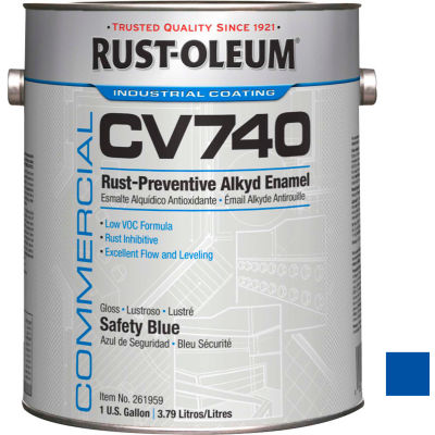 Rust-Oleum Comm Cv740 <100 VOC DTM Alkyd Enamel Rust-Prev. Maint Paint, Safety Blue Gal Can - 261959 - Pkg Qty 2