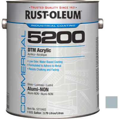 Rust-Oleum 5200 System < 250 VOC DTM Acrylic, Alumi-Non Gallon Can - 5215402 - Pkg Qty 2