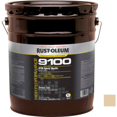 Rust-Oleum 9100 System <340 VOC DTM Epoxy Mastic, Dunes Tan 5 Gallon Pail - 9171300