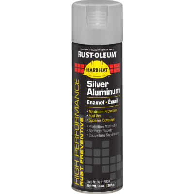 Rust-Oleum High Performance V2100 Rust Preventive Enamel Aerosol, Silver Alum, 14 oz. - V2115838 - Pkg Qty 6