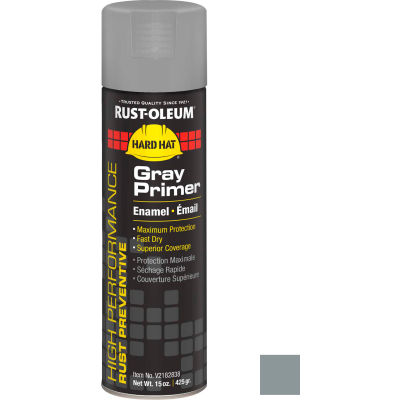 Rust-Oleum High Performance V2100 Rust Preventive Enamel Aerosol, Gray Primer, 15 oz. - V2182838 - Pkg Qty 6