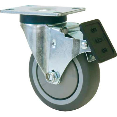 RWM Casters VersaTrac® 3" Urethane Polypropylene Swivel Caster with Total Lock Brake