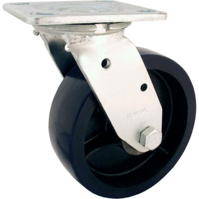 RWM Casters 46 Series 8" Urethane Polypropylene Wheel Swivel Caster - 46-UPC-0820-S
