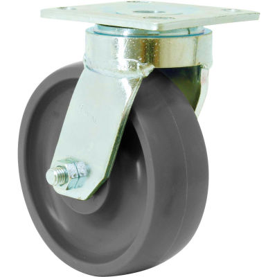 RWM Casters 48 Series 8" Urethane on Aluminum Wheel Swivel Caster - 48-UAR-0820-S