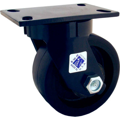 RWM Casters 6" Urethane Swivel Caster on Iron Wheel with Demountable Swivel Lock - 75-UIR-0630-S-DSL