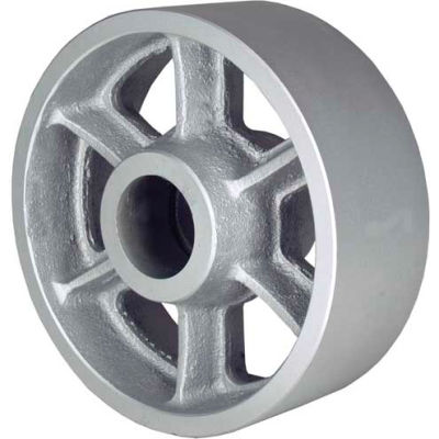 RWM Casters 4" x 2" Cast Iron Wheel with Roller Bearing for 1/2" Axle - CIR-0420-08