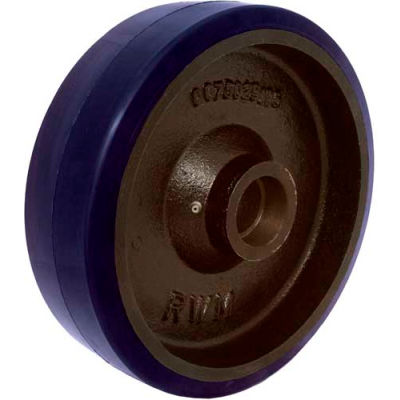 RWM Casters 4" x 1-1/2" Urethane on Iron Wheel with Roller Bearing for 1/2" Axle - UIR-0415-08