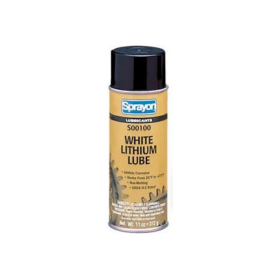 Sprayon LU100 White Lithium Grease, 11 oz. Aerosol Can - SC0100000 - Pkg Qty 12