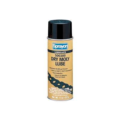 Sprayon LU200 Dry Film Moly Lubricant, 11 oz. Aerosol Can - s00200000 - Pkg Qty 12