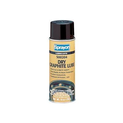Sprayon LU204 Dry Film Graphite Lubricant, 10 oz. Aerosol Can - s00204000 - Pkg Qty 12