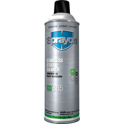 Sprayon CD885 Stainless Steel Cleaner, 17 oz. Aerosol Can - SC0885000 - Pkg Qty 12