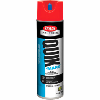 Krylon Industrial Quik-Mark Wb Inverted Marking Paint Apwa Brilliant Red - A03911004 - Pkg Qty 12
