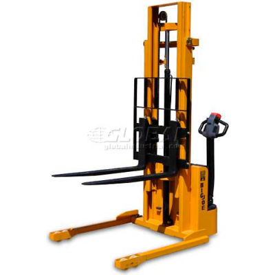 Big Joe® S22 Fully Powered Straddle Stacker 2200 Lb 116" Lift Forks Inside