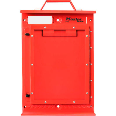 MasterLock® Permit Display Case, Wall Mounted, Red, S3501
