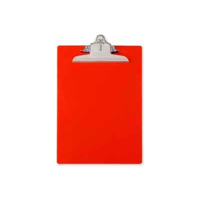Saunders Recycled Plastic Clipboard with Antimicrobial Protection, 8-1/2" x 12", Red