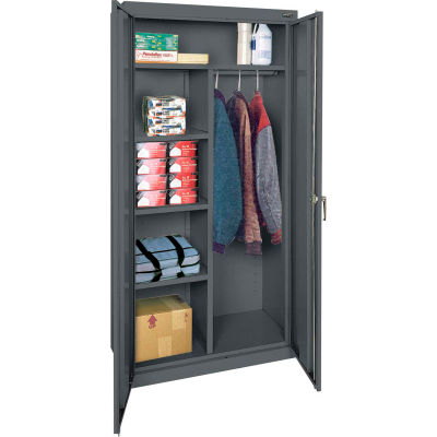 Sandusky Classic Combination Storage Cabinet CAC1362472-02 - 36"W x 24"D x 72"H Charcoal
