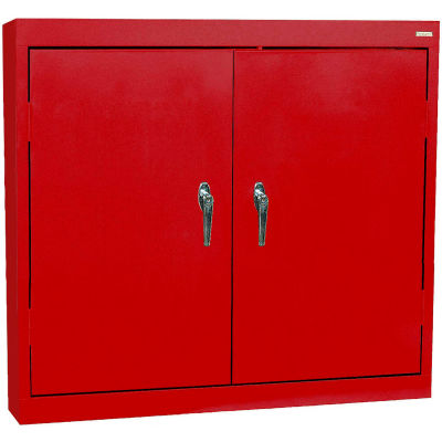 Sandusky Solid Door Wall Cabinet WA22361230-01 - 36"W x 12"D x 30"H Red