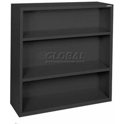 Steel Bookcase 2-Shelf 46W X 18"D X 42"H-Black