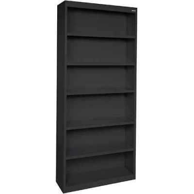 Steel Bookcase 5-Shelf 36"W X 18"D X 84"H-Black