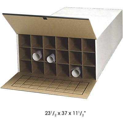 37"D Roll File Storage Tube - 18 Tube (Qty. 2)