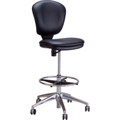 Safco® Metro™ Extended Height Chair - Black Vinyl