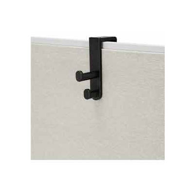 Over the Panel Double Hook (Qty 6) - Black