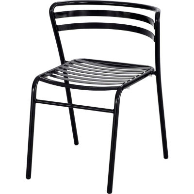 Safco® CoGo™ Indoor/Outdoor Steel Stacking Chair - Black - Pack of 2