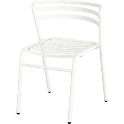 Safco® CoGo™ Indoor/Outdoor Steel Stacking Chair - White - Pack of 2