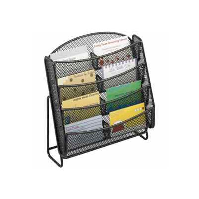 Mesh 8 Pocket Business Card Holder (Qty 6) - Black - Pkg Qty 6