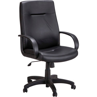 Safco® Poise® Executive High Back Chair - Black Vinyl
