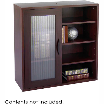 Après™ Modular Storage Single Door/ Open Shelves - Mahogany