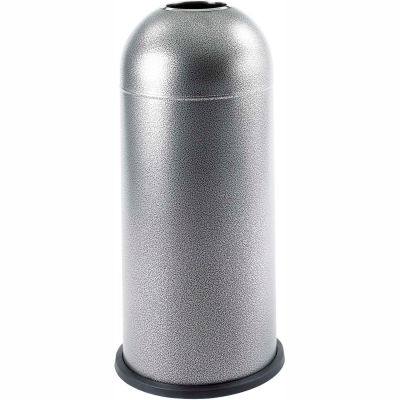 Safco® Black Speckle Open Top Dome Receptacle, 15 Gallon - 9676NC